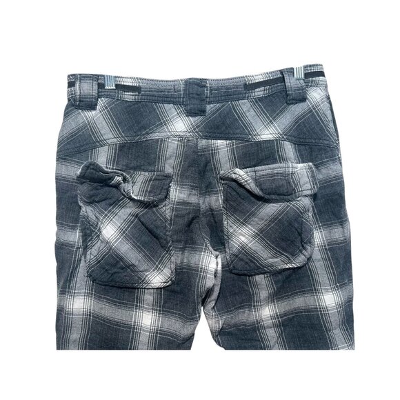 Free People Plaid Academia Rockstar Utility Pants Women 6 Black Y2K Grunge Lined - Picture 9 of 14